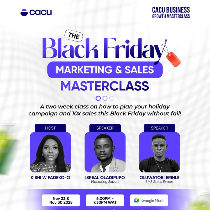 Cover Image for Cacu Black Friday Marketing & Sales Masterclass