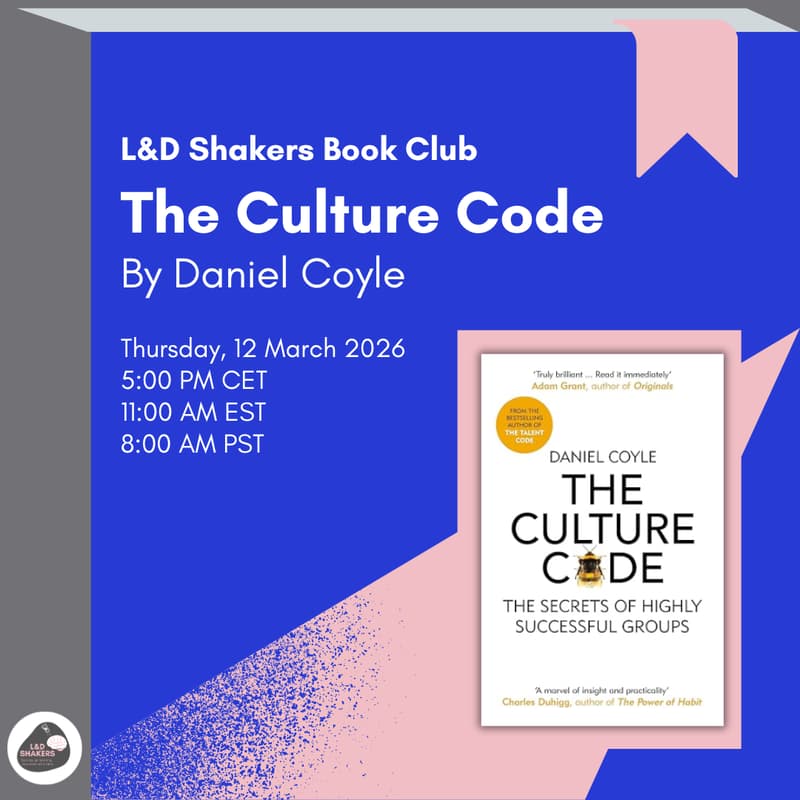 Cover Image for L&D Shakers Book Club: The Culture Code