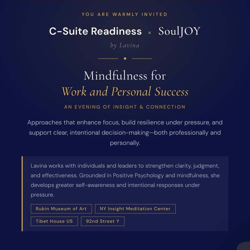 Cover Image for C-Suite Readiness X SoulJoy By Lavina