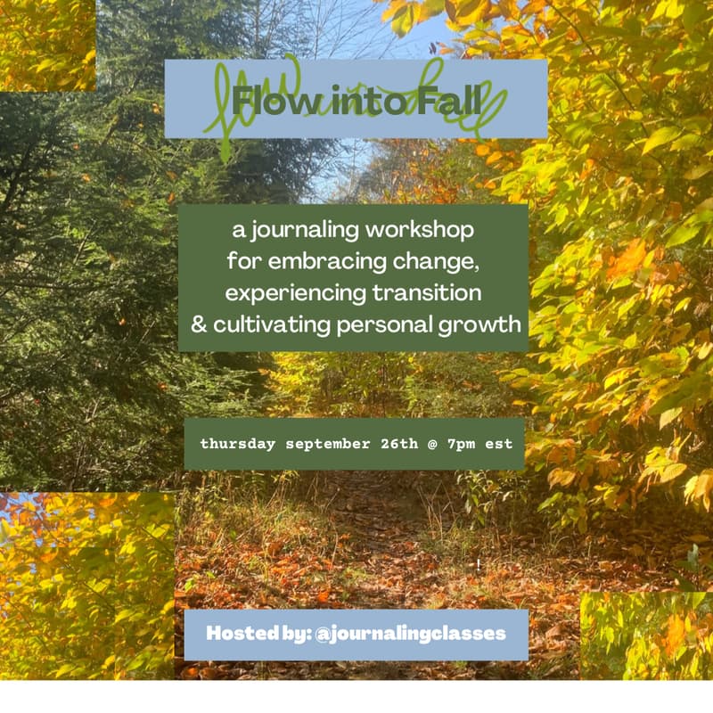 VIRTUAL Journaling Workshop: Flow into Fall · Zoom · Luma