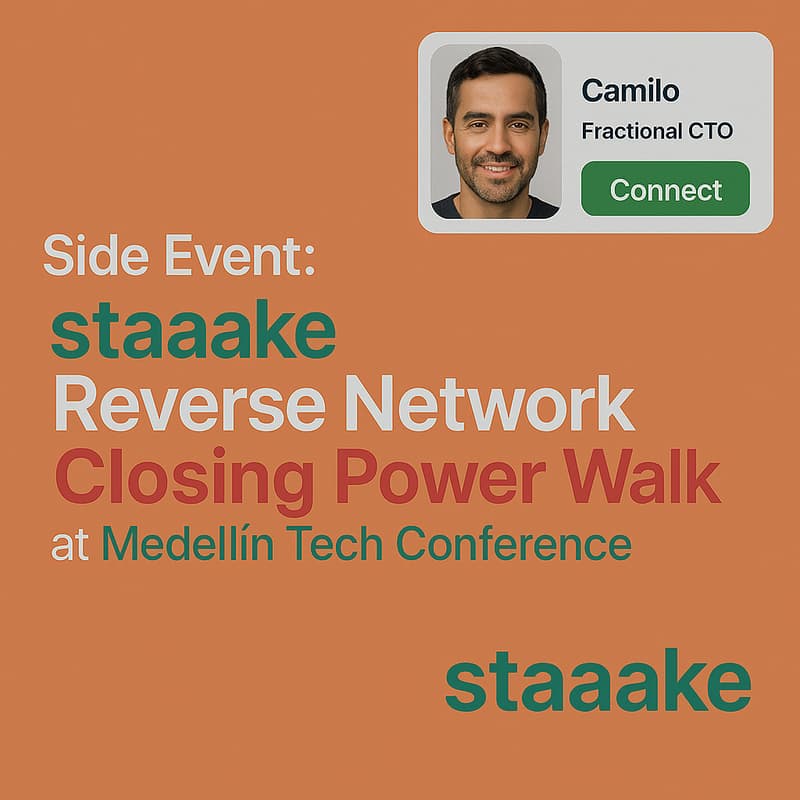 Cover Image for Side Event: staaake Reverse Network Closing Power Walk at Medellin AI/Tech Conference