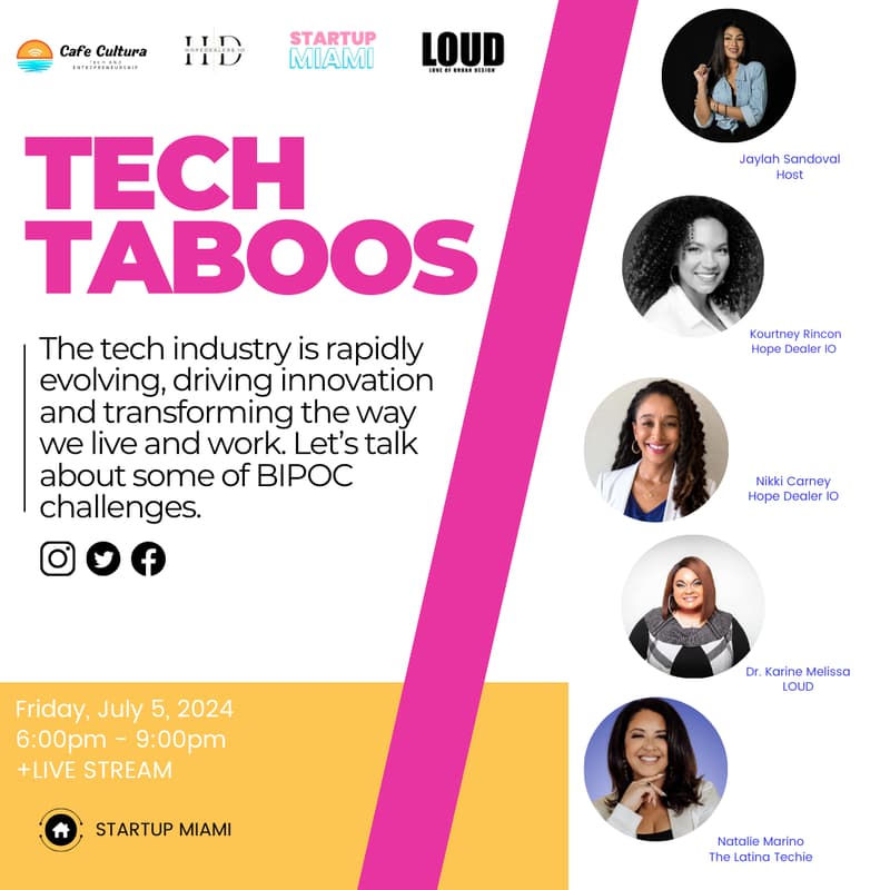 Cover Image for Tech Taboos - Two Sides to Every Story - Women of Color in Tech Featuring Hope Dealers IO and LOUD (Love of Urban Design)