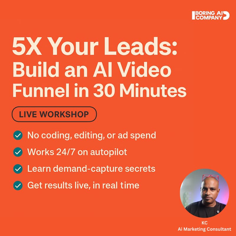 Cover Image for 5X Your Leads: Build an AI Video Funnel in 30 Minutes