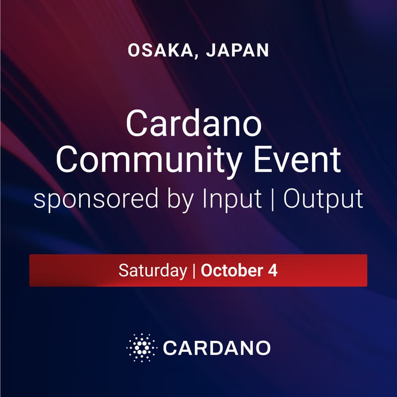 Cover Image for Cardano Community Event, hosted by Input | Output
