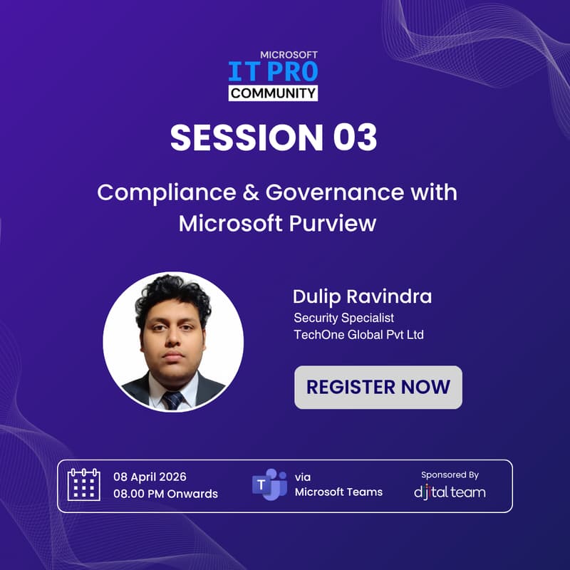 Cover Image for Microsoft IT Pro Meetup Online Session  - April '26