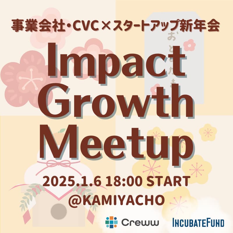 Cover Image for Impact Growth Meetup〜事業会社・CVC×スタートアップ新年会〜