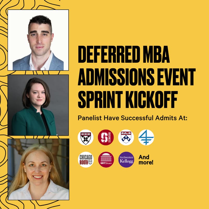 Cover Image for Deferred MBA Admissions Event Sprint Kickoff