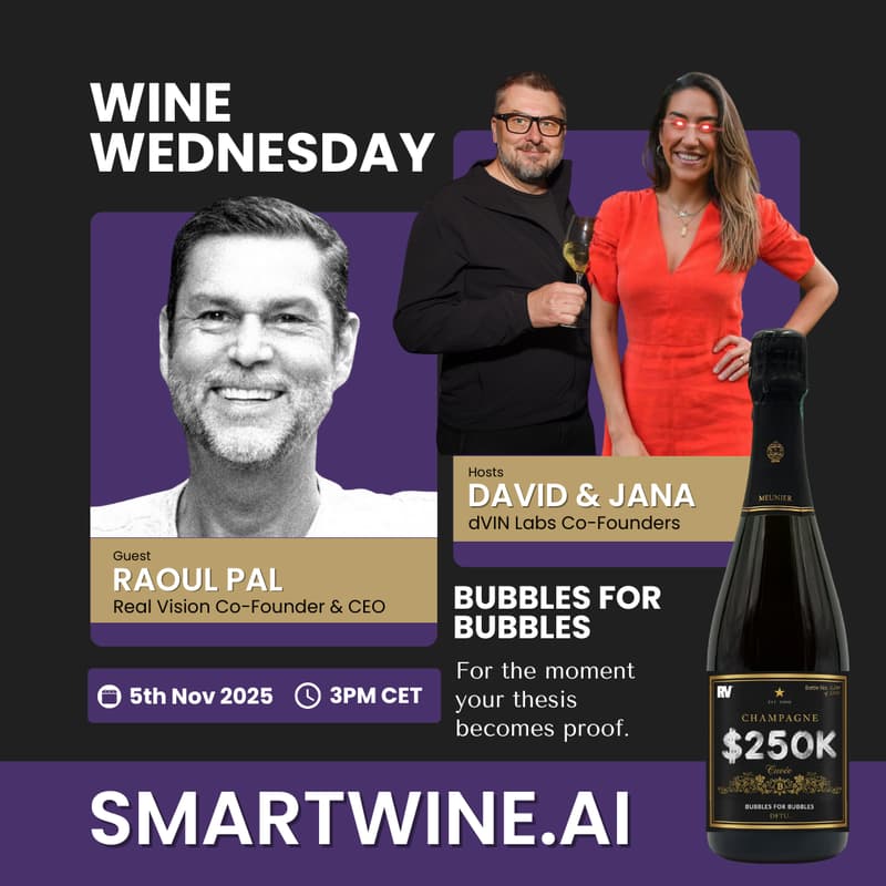 Cover Image for đŸ Wine Wednesday | Raoul Pal x The $250K Bitcoin CuvĂ©e