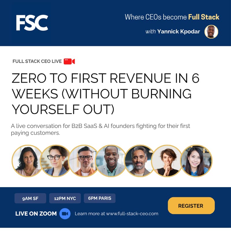 Cover Image for Zero to First Revenue in 6 Weeks (Without Burning Yourself Out)