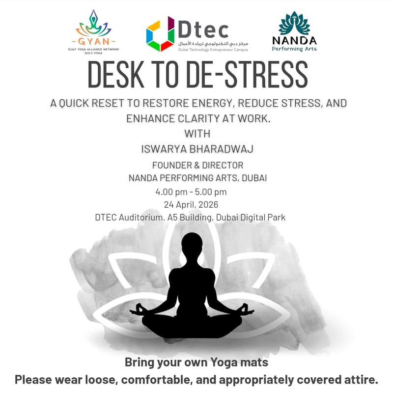 Cover Image for Desk to De-stress: Workplace Yoga with Iswarya Bharadwaj