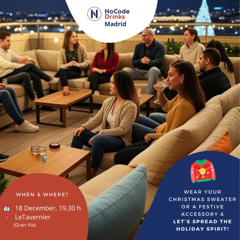 Foto de portada de NoCode Drinks Madrid - #06 Christmas edition