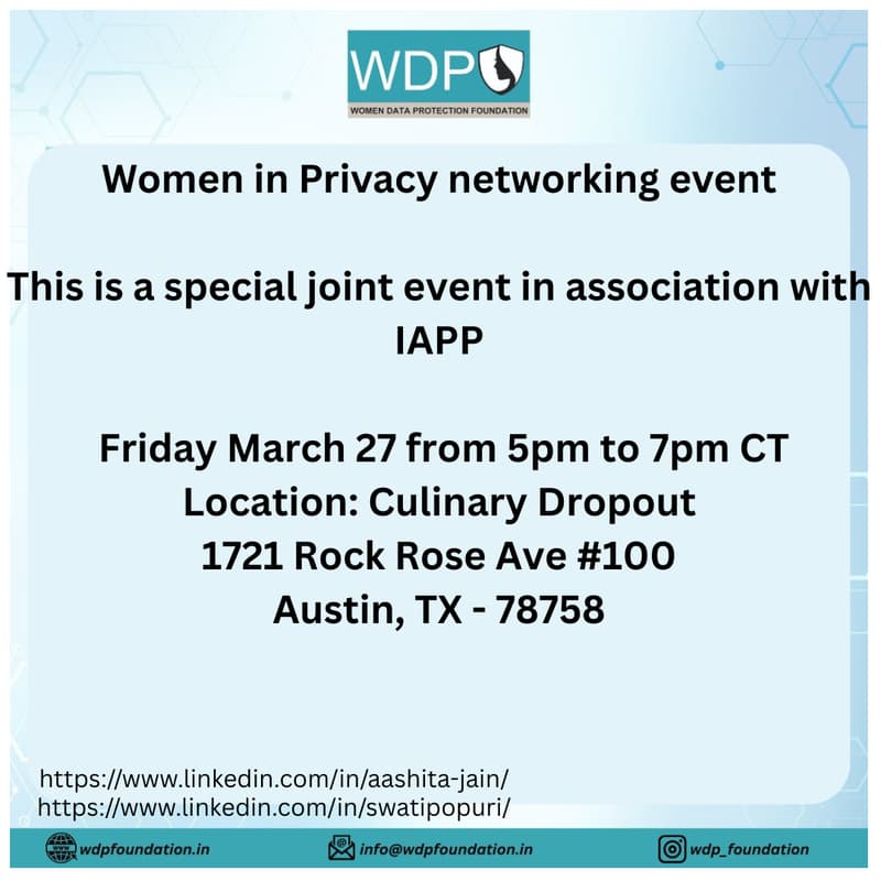 Cover Image for Women in Privacy Networking Event