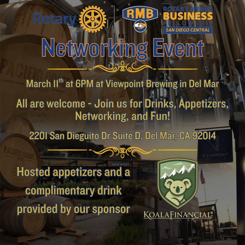 Cover Image for Rotary Means Business San Diego Central - Networking Event