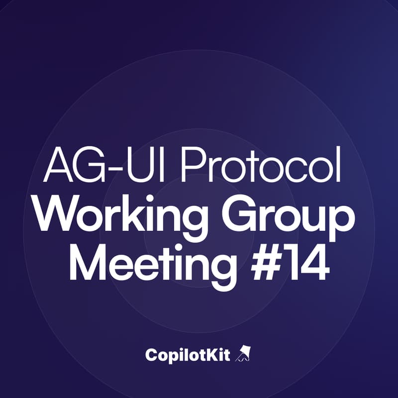 Cover Image for AG-UI Bi-Weekly Contributor Working Group Meetup