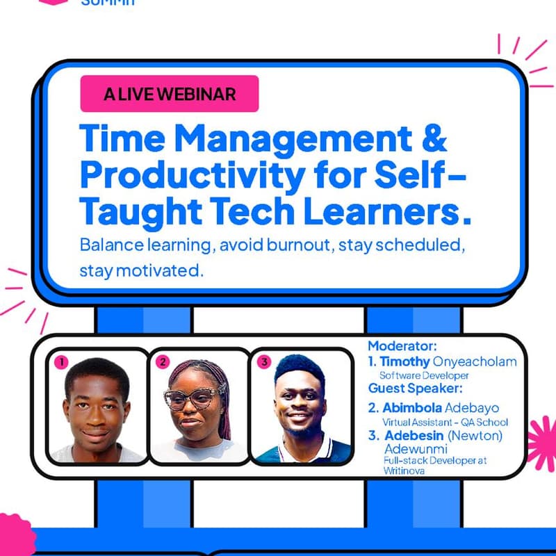 Cover Image for Time Management & Productivity for Self-Taught Tech Learners