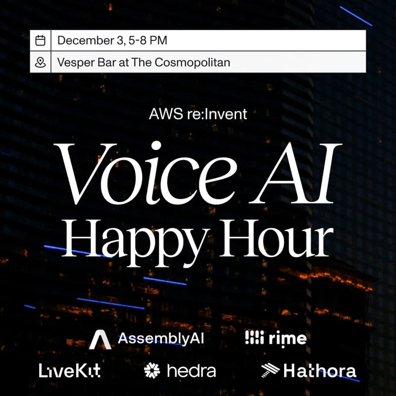 Cover Image for AWS re:Invent Voice AI Happy Hour in Las Vegas