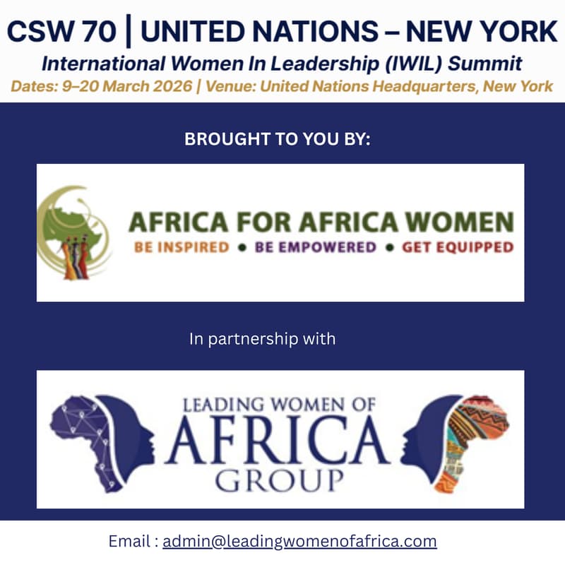 Cover Image for CSW 70 - UNITED NATIONS, International Women In Leadership (IWIL) Summit, UN Headquarters, New York, 9–20 March 2026