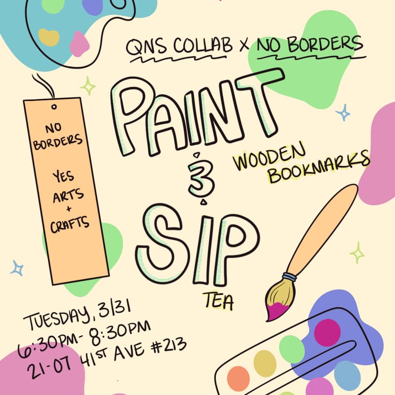 Cover Image for Paint (Wooden Bookmarks) and Sip (Tea) with No Borders
