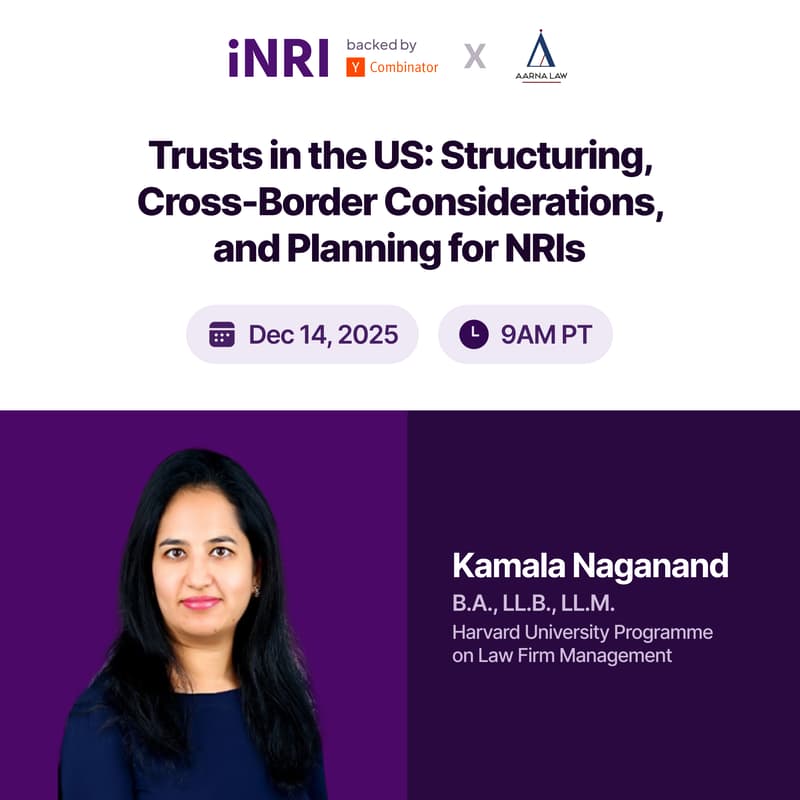 Cover Image for Trusts in the US: Structuring, Cross-Border Considerations, and Planning for NRIs