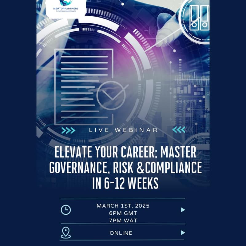 Cover Image for Elevate Your Career: Governance, Risk & Compliance in 6-12 Weeks
