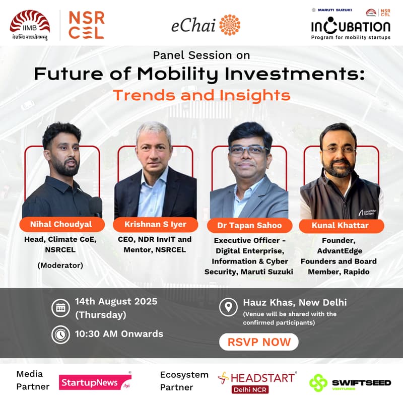 Cover Image for Panel Session and Networking | Future of Mobility Investments: Trends and Insights