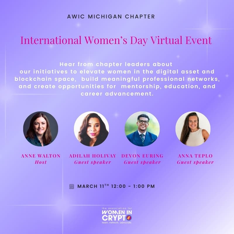 Cover Image for AWIC Michigan Virtual Event | International Women’s Day