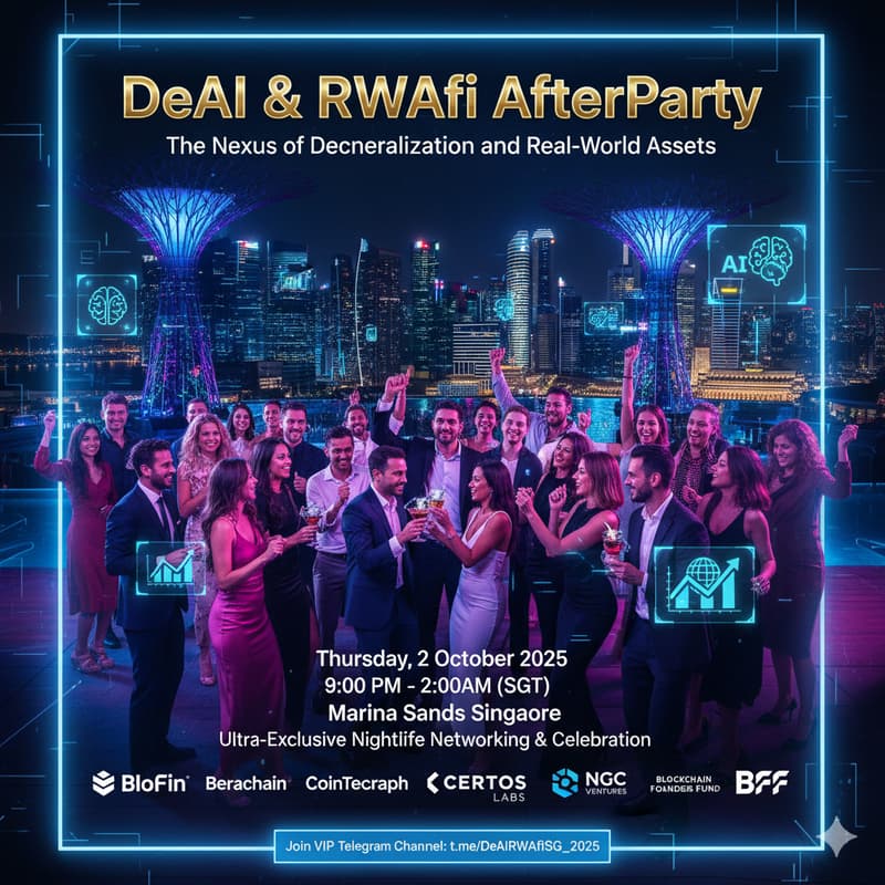 Cover Image for 🌌 DeAI & RWAfi AfterParty: The Nexus of Decentralization and Real-World Assets 🥂🎶