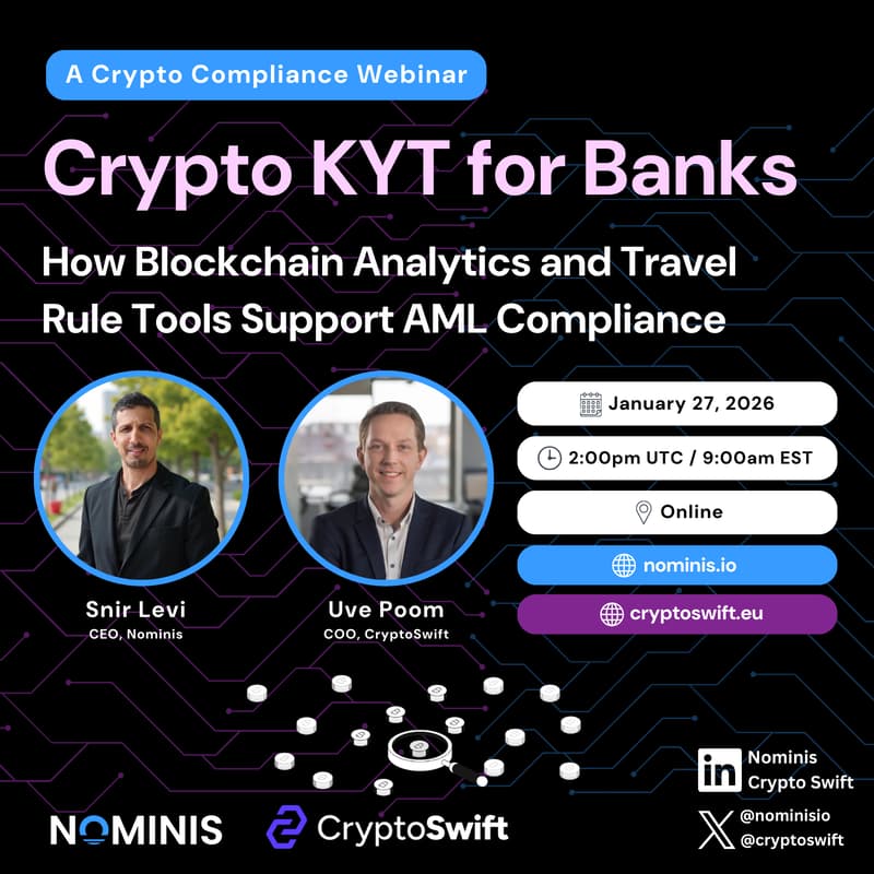 Cover Image for Crypto KYT for Banks: How Blockchain Analytics and Travel Rule Platforms Support AML Compliance