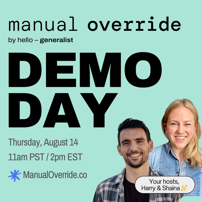Cover Image for Manual Override Demo Day