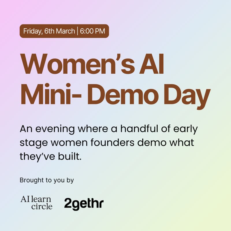 Cover Image for Women’s AI Mini- Demo Day