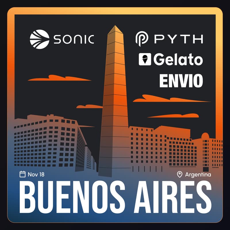 Cover Image for Meet Sonic Labs w/ Pyth, Envio & Gelato — Argentina