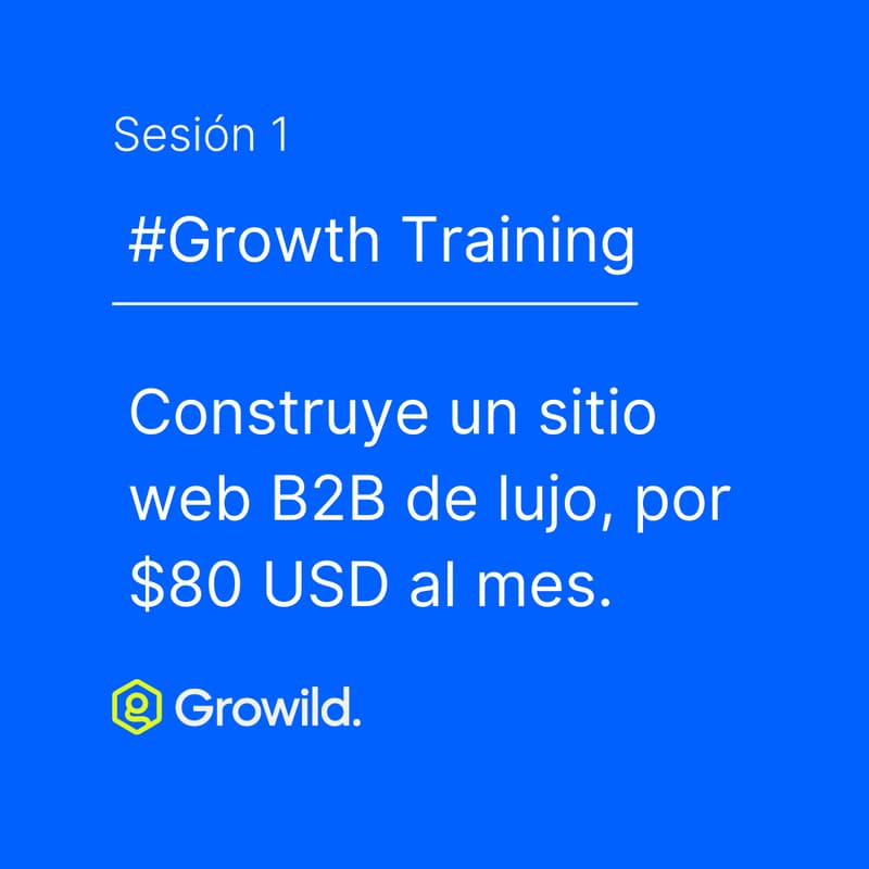 Cover Image for Growth training: Construye un sitio web B2B de lujo por 80 USD al mes