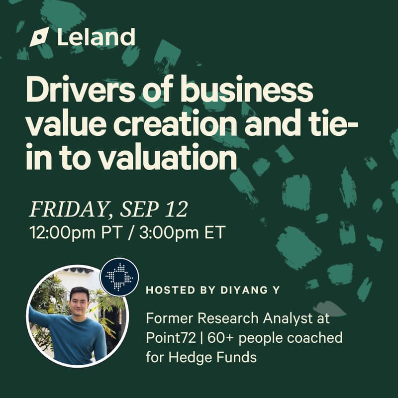 Cover Image for Drivers of business value creation and tie-in to valuation