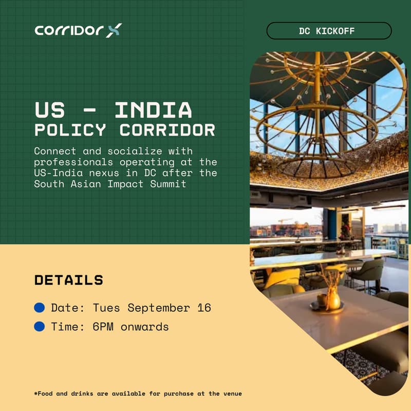 Cover Image for US-India Policy Corridor: Sunset Social