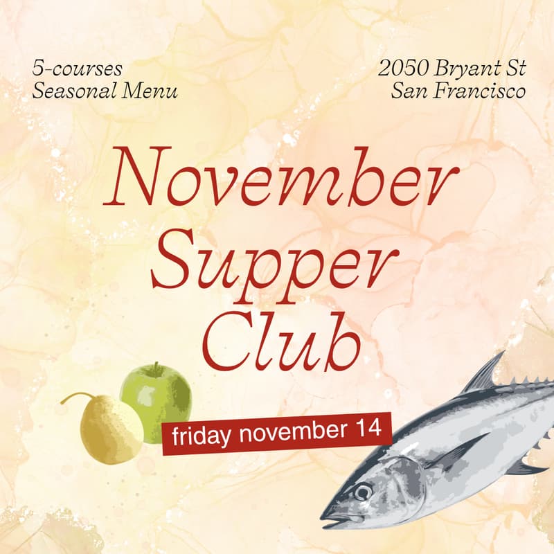 Cover Image for 🍂 MOSA’s November Supper Club ft. ​5-course Seasonal Menu (11/14)