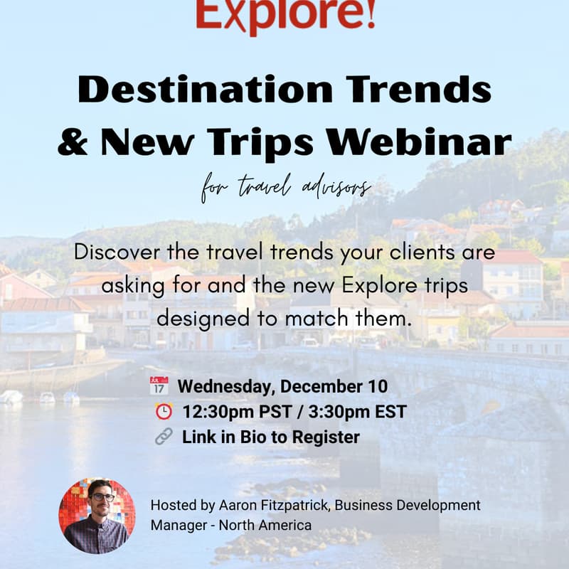Cover Image for By Iris x Explore! 2026 Destination Trends & New Trips Webinar