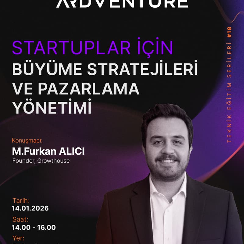 Cover Image for 📢 Startuplar için Büyüme Stratejileri ve Pazarlama Yönetimi | Teknik Eğitim Serileri – 18