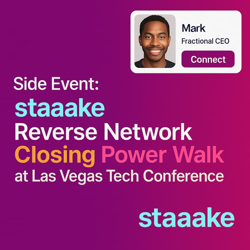 Cover Image for Side Event: staaake Reverse Network Closing Power Walk at Las Vegas AI/Tech Conference