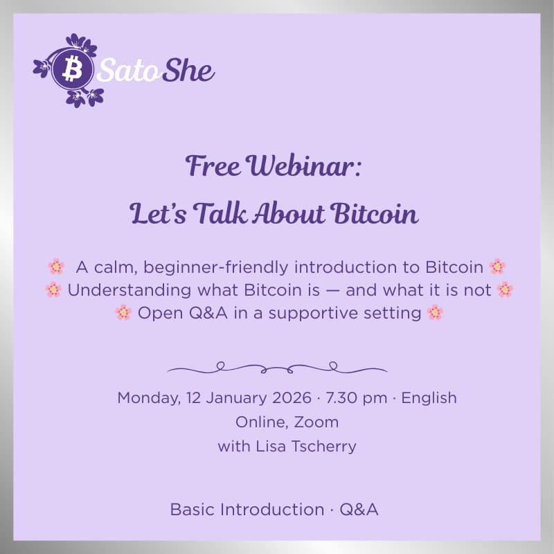 Cover Image for Let’s Talk About Bitcoin: A Gentle Introduction for Women (EN, Online)