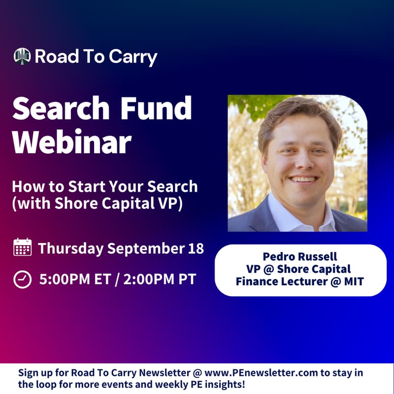 Cover Image for Search Fund Webinar: How to Start Your Search (with Shore Capital VP Pedro Russell)