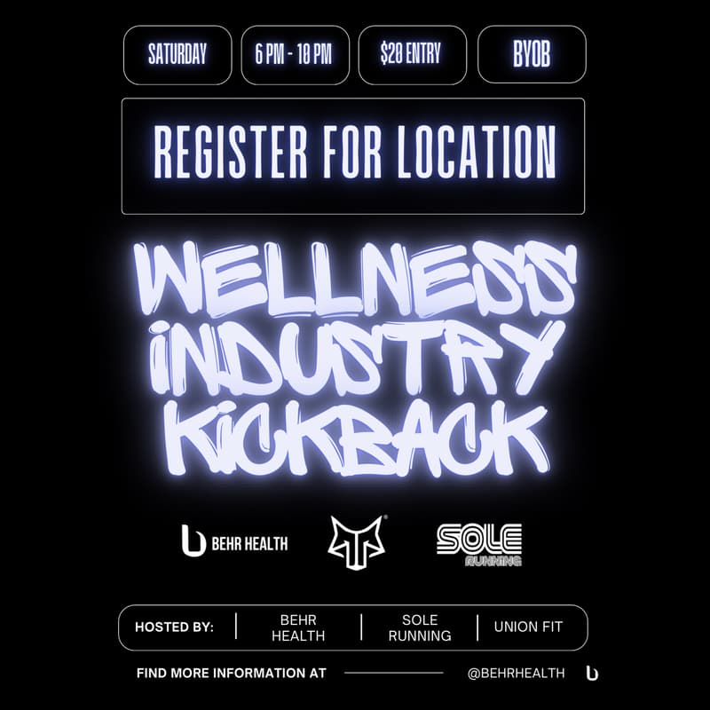 Cover Image for Wellness Industry Kickback | Festival Weekend 🥂