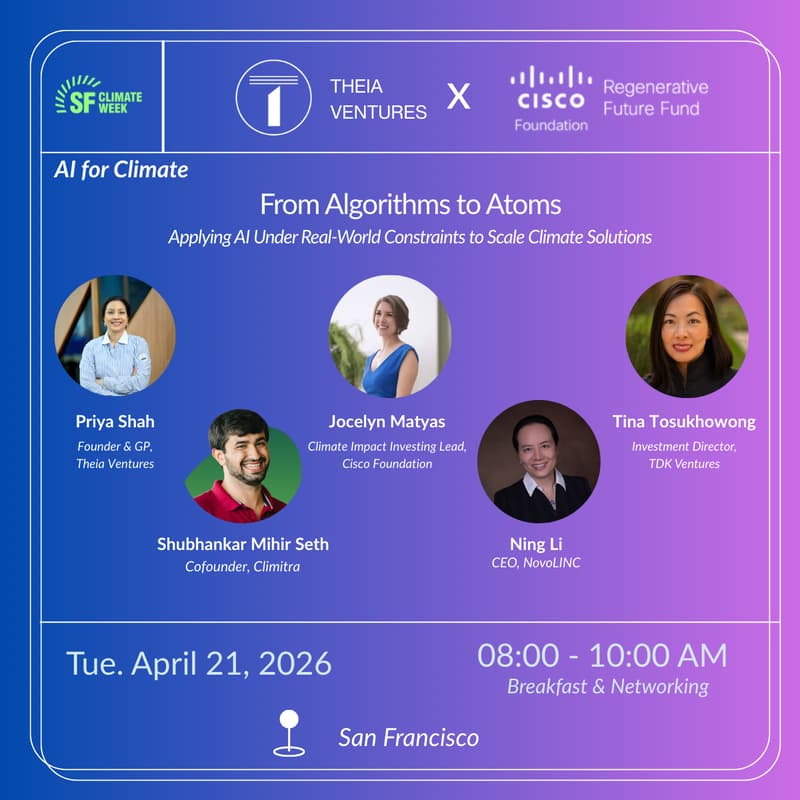 Cover Image for AI For Climate Breakfast Panel: From Algorithms to Atoms