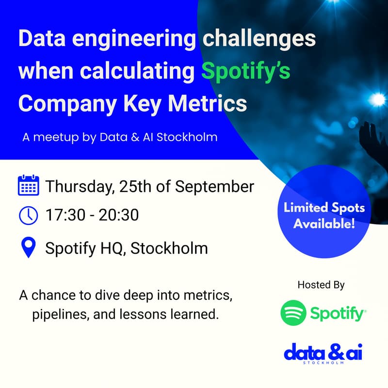 Cover Image for Data & AI Stockholm at Spotify