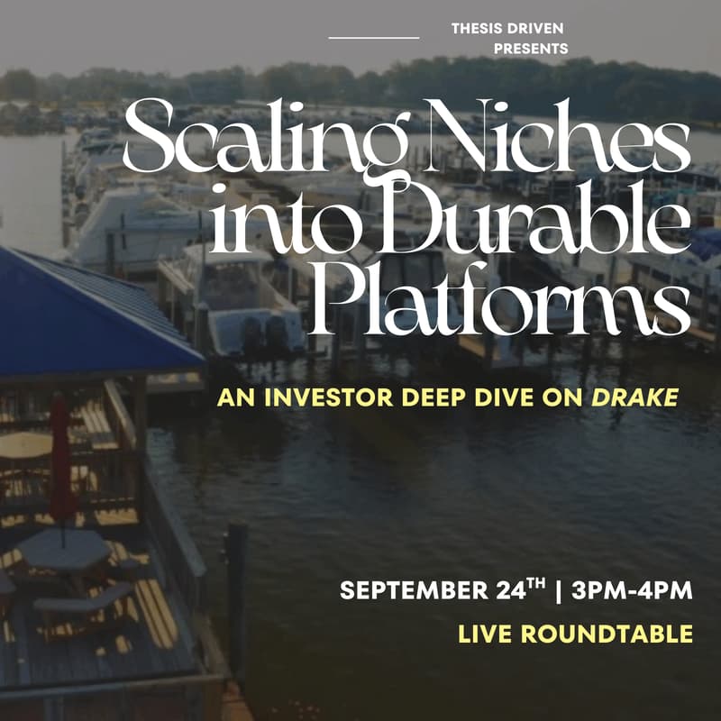 Cover Image for 🚤 Scaling Niches into Durable Platforms: A Deep Dive on Drake Real Estate Partners