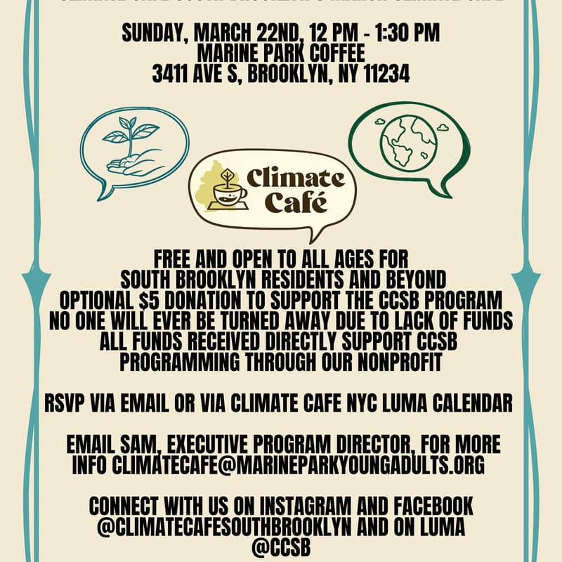 Cover Image for CCSB's March Climate Cafe