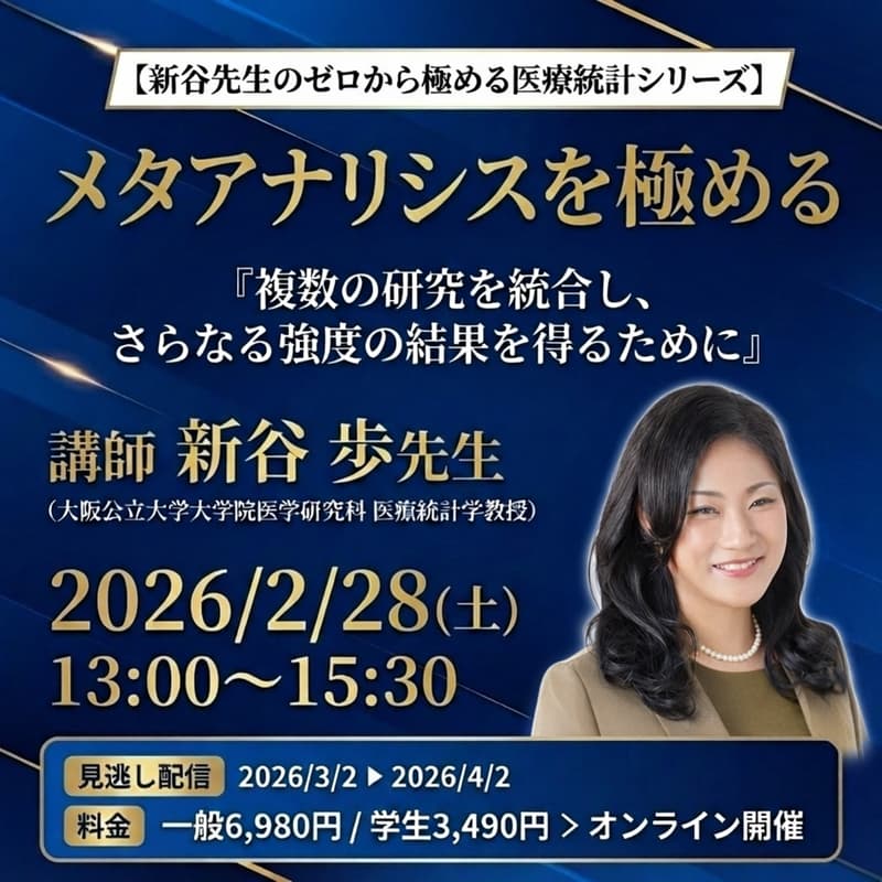 Cover Image for 【ゼロから極める医療統計シリーズ第12回】メタアナリシスを極める - 複数の研究を統合し、さらなる強度の結果を得るために