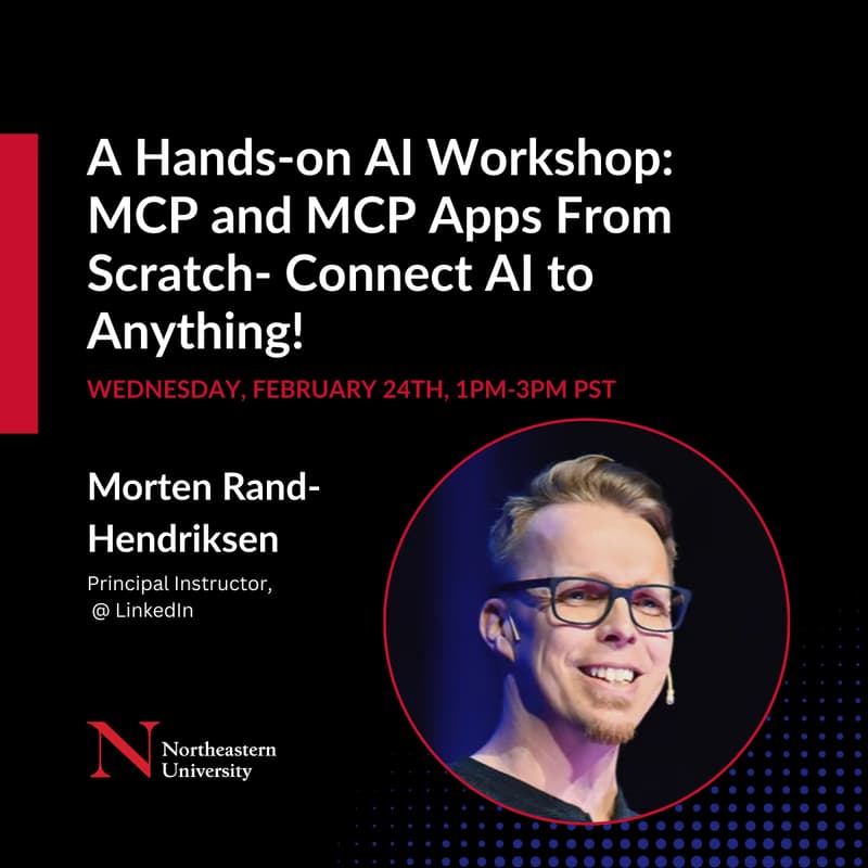Cover Image for A hands-on AI workshop: “MCP and MCP Apps From Scratch: Connect AI to Anything!”