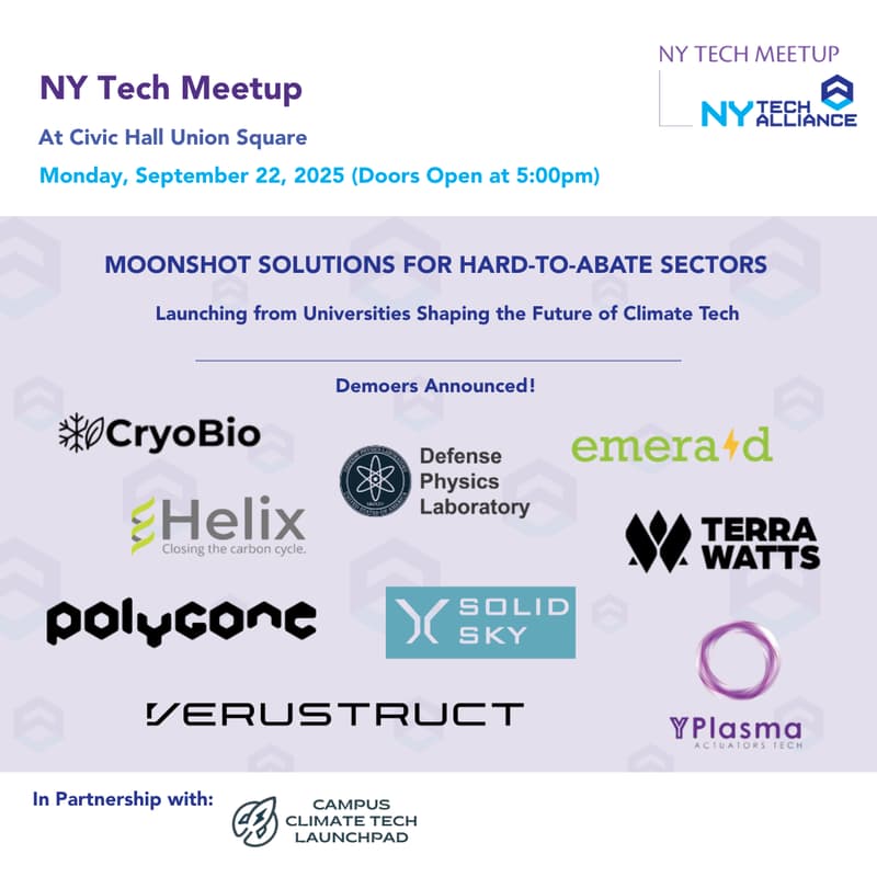 Cover Image for NY Tech Meetup - Climate Tech Edition