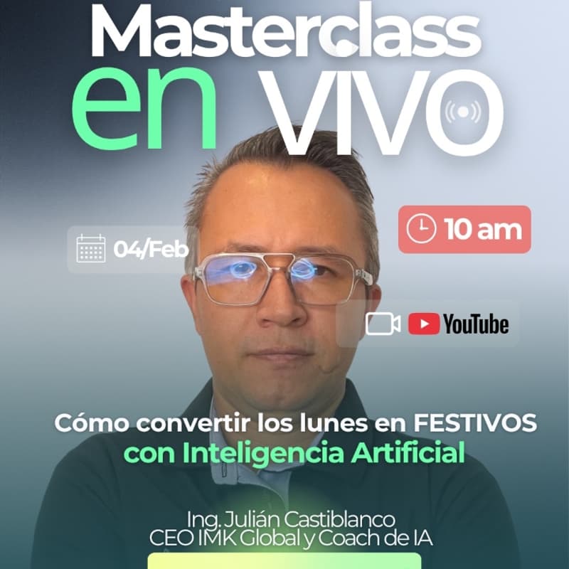 Cover Image for 4 MasterClass: Cómo Gestionar los retos de su Empresa Con Inteligencia Artificial en 2026