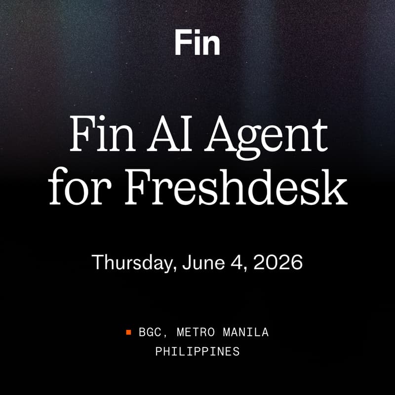 Cover Image for Fin AI Agent for your Helpdesk: live in Manila